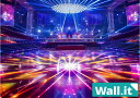 【Wall.it A4 フィギュアディスプレイケース専用背面デザインシート 横向】 アイドル 歌手 コンサート ステージ スポットライト 照明 風景