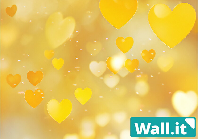 【Wall.it A4 フィギュアディスプレイケース専用背面デザインシート 横向】ハート 背景 エフェクト 壁..