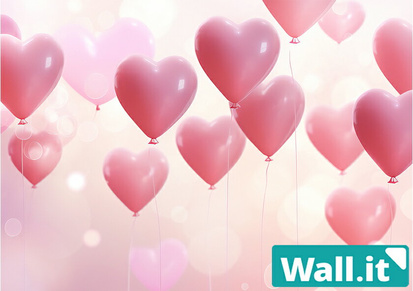 【1日★60枚★5%OFFクーポン】 【Wall.it A4 フィギュアディスプレイケース専用背面デザインシート 横向】 ハート 風船 エフェクト 壁紙 幻想的 風景 アイドル フィギュア 推し色 ピンク 桃色 推し活 収納