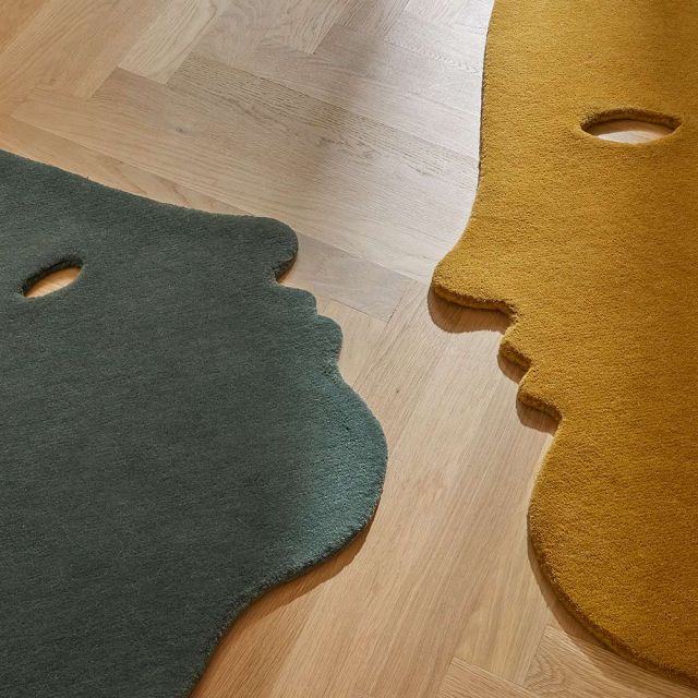 Talk Talk ラグマット ブルーグリーン 850×950mm (nanimarquina ナニマルキーナ)【P5倍】1／6 1:59迄 【ポイント5倍】 sempre-18973585 SEMPRE (インテリア家具・雑貨) サンプル画像2