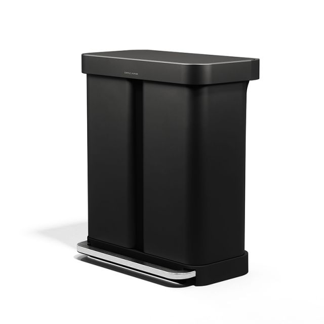 レクタンギュラー ステップカン リサイクラー 58L ブラック CW2117 (Simplehuman シンプルヒューマン ) 【正規販売店】 【送料無料】【代引不可商品】 [2]