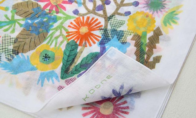 タオル ひびのこづえ ハンカチ FLOWERS ハンカチタオル ブランド おしゃれ かわい...