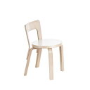 チェアN65 子ども用 ホワイトラミネート (artek アルテック Carry Away) 椅子 ダイニングチェア ダイニング ダイニング椅子 おしゃれ アンティーク 木製 家具 白 ホテル カフェ 【送料無料】【代引不可商品】