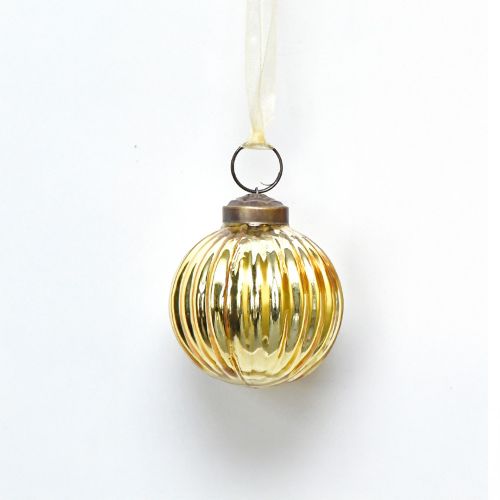 クリスマスオーナメント ミニグラス ボール φ5.5×H6.5cm ゴールド (クリスマス）