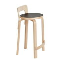ハイチェアK65 ブラックリノリウム (artek アルテック Carry Away) 椅子 ダイニングチェア ダイニング ダイニング椅子 おしゃれ 在宅ワーク...