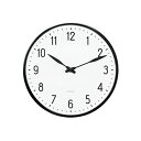 アルネ ヤコブセン ウォールクロック ステーション STATION φ21cm ホワイト 43633 【送料無料】