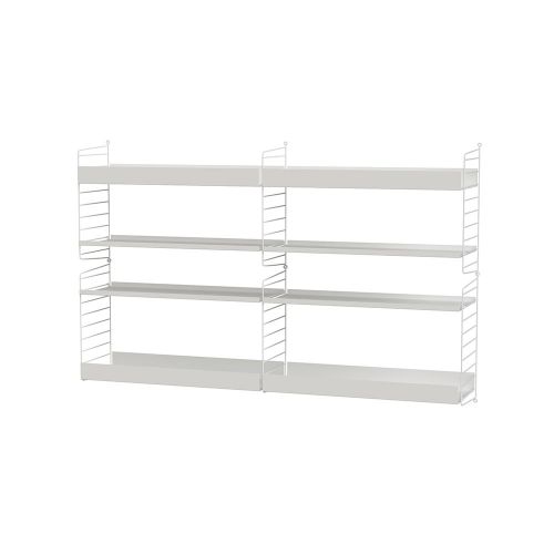 メタルシェルフ+ウォールパネル W160×D30×H100cm (String Bundles Living)【P5倍】11/26 1:59迄 【ポイント5倍】