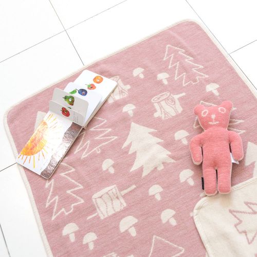 クリッパン シュニールコットンブランケット ミニ 70×90cm マッシュルーム ピンク (KLIPPAN) 【送料無料】【代引不可商品】【在庫限り】のサムネイル