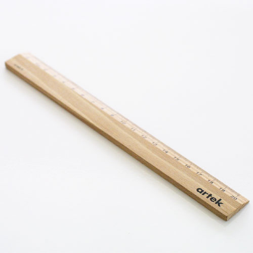 文房具 20cm定規 （Artek アルテック） ものさし 木製 収納 手芸 天然素材 木材 シンプル 学校 数学【代引不可商品】