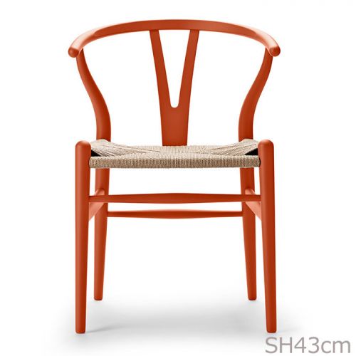 樂天商城 - Yチェア CH24 SH43cm SOFT ソフト オレンジレッド 日本サイズ (Carl Hansen & Son カールハンセン＆サン) 【送料無料】【代引不可商品】【P1倍】 【ポイント1倍】
