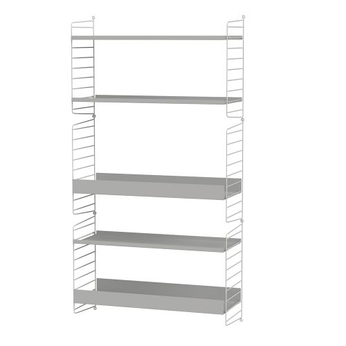 ストリング メタルシェルフ+ウォールパネル W80×D30×H150cm (String Bundles kids room)【P5倍】11/26 1:59迄 ...