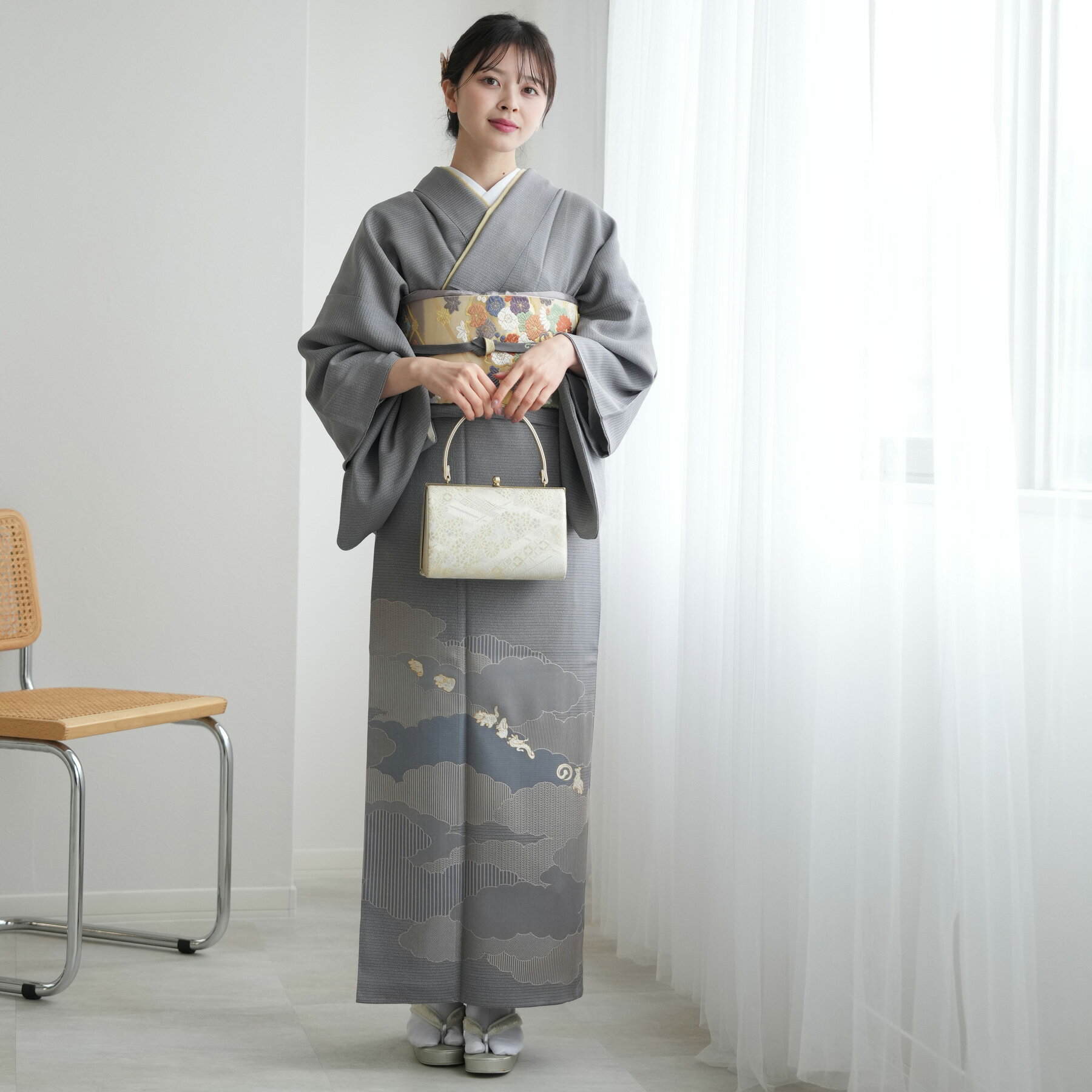 【レンタル】付け下げ　附下　つけさげ　付け下げ訪問着【往復送料無料】結婚式 参列　ゲスト 卒業式 お茶会 食事会 訪問着 入学式 フォーマル お宮参り 七五三 観劇 園遊会 祝賀会 女性 着物＆袋帯 フルセットレンタル【訪問着20点セット 正絹 絵羽】新品足袋プレゼント