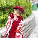 ※10月末〜12月上旬まで先約あり【レンタル】【ひよこ商店 七五三 三歳用被布コート9点セット えんじ 赤 ピンク 紫 矢絣 矢羽根】レトロ 大正浪漫 着物 ベ...