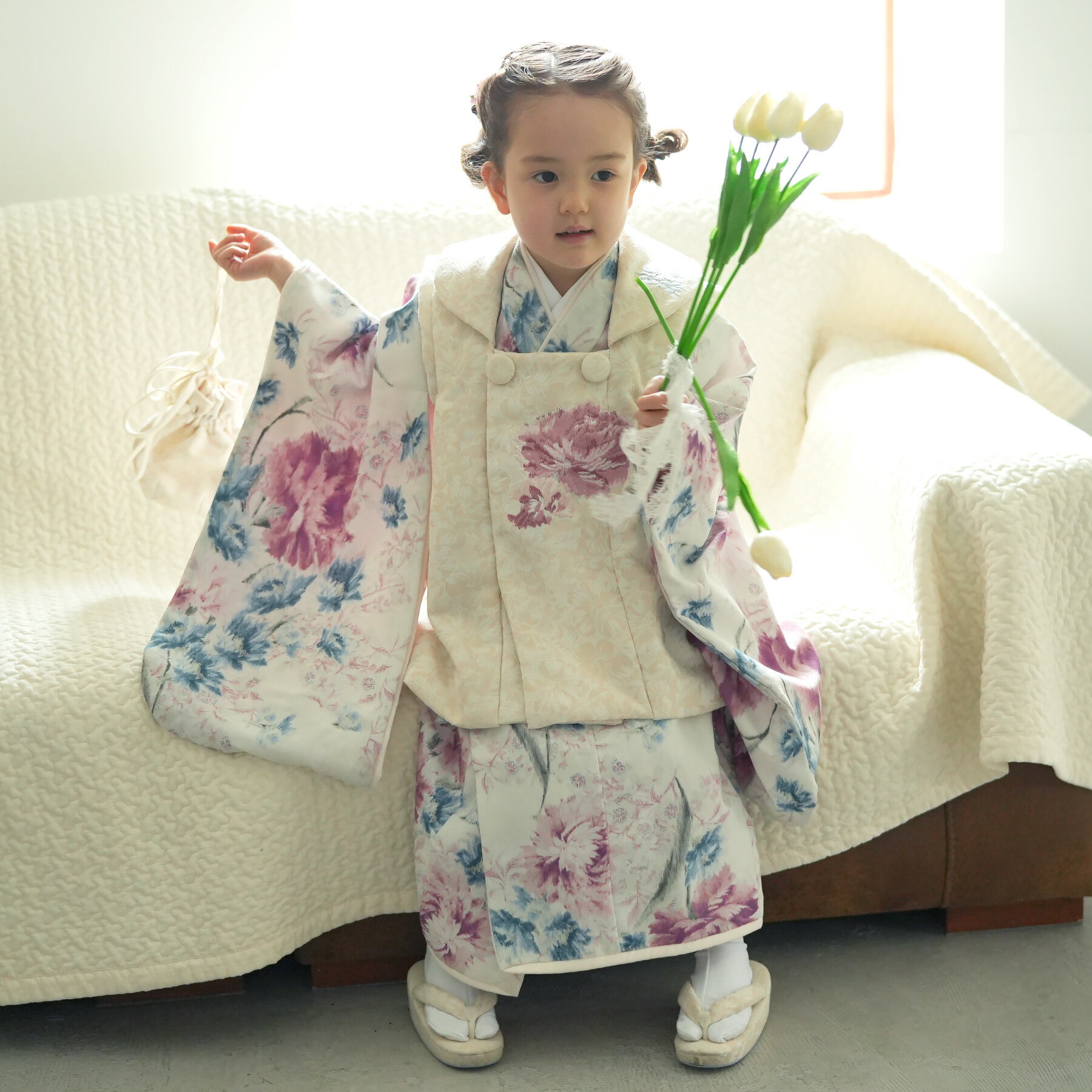 【レンタル】JILLSTUART ジルスチュアート ブランド 祝着 3歳 お祝い着 着物 七五三 お正月 初詣 雛祭り 三歳 レンタル 女の子 被布コート 被布...