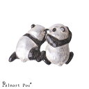【Palnart Poc ブローチ 子パンダ】日本製 国産 ハンドメイド ギフト プレゼント パルナートポック アニマル ぱんだ 熊猫 黒 白 ブラック ホワイト
