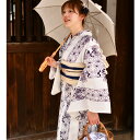 【29%OFF】【utatane×注染工房 日本製小幅生地使用 浴衣3点セット 白地に紺の麻の葉と菊】特選シリーズ 注染 本染め にじみ 手染め ぼかし フリーサイズ 浴衣セット(ゆかた・帯・下駄)ですぐお出かけ 日本製 国産 手縫い併用国内縫製 奈良の職人さんの手染め