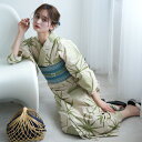 【20%OFF】【utatane×注染工房 日本製小幅生地使用 浴衣3点セット 先染めベージュに抹茶の麻の葉】特選シリーズ 注染 本染め にじみ 手染め ぼかし...