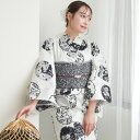 【utatane 高級変わり織 浴衣3点セット 白地に墨黒の花雪輪】ここでしか買えない昭和初期アンティーク復刻版 フリーサイズ 浴衣セット(ゆかた・帯・下駄)ですぐお出かけ ニュアンスカラーレトロ 上質 うたたね 国産生地 国内染色 ブランド