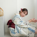 【utatane×注染工房 日本製小幅生地使用 浴衣3点セット 等間しじら 紺とブルーの水草めだか】特選シリーズ 注染 本染め にじみ 手染め ぼかし フリーサイズ 浴衣セット(ゆかた・帯・下駄)日本製 国産 手縫い併用国内縫製 奈良の職人さんの手染め