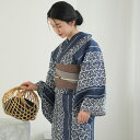 【utatane 高級変わり織 浴衣3点セット 紺色の絞り柄】ここでしか買えない昭和初期アンティーク復刻版 フリーサイズ 浴衣セット(ゆかた・帯・下駄)ですぐお...