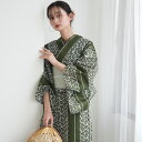 【utatane 高級変わり織 浴衣3点セット 抹茶の絞り柄】ここでしか買えない昭和初期アンティーク復刻版 フリーサイズ 浴衣セット(ゆかた・帯・下駄)ですぐお出かけ 上質 うたたね 国産生地 国内染色