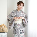 【utatane 高級変わり織 浴衣3点セット墨黒の霧と梅雪輪】ここでしか買えない昭和初期アンティーク復刻版 フリーサイズ 浴衣セット(ゆかた・帯・下駄)ですぐ...