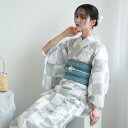 【3%OFF】【綿麻×紅梅日本製小幅生地使用 浴衣3点セット 白地のうさぎ市松】特選シリーズ 熟練職人により繊細な捺染 フリーサイズ 浴衣セット(ゆかた・帯・下駄)ですぐお出かけ 日本製 国産 手縫い併用国内縫製