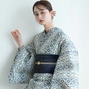 【utatane 高級変わり織 浴衣3点セット ローケツ染め風 きなりに菱縞】 浴衣セット(ゆかた・帯・下駄)ですぐお出かけ 上質 うたたね