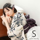 【utatane 高級変わり織 浴衣3点セット かすれベージュに乱菊】ここでしか買えない昭和初期アンティーク復刻版 プチサイズ(150-160cm)Sサイズ 浴...