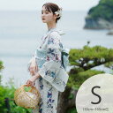 【utatane 高級変わり織 浴衣3点セット グレーに百合片寄せ】ここでしか買えない昭和初期アンティーク復刻版 プチサイズ(150-160cm)Sサイズ 浴衣セット(ゆかた・帯・下駄)うたたね 上質 国産生地 国内染色 低身長コーデ