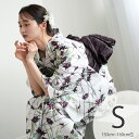 【utatane 高級変わり織 浴衣3点セット 杢グレージュに上品菖蒲とアザミ】ここでしか買えない昭和初期アンティーク復刻版 プチサイズ(150-160cm)Sサイズ 浴衣セット(ゆかた・帯・下駄)うたたね 上質 国産生地 国内染色 低身長コーデ