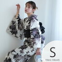 【utatane 高級変わり織 浴衣3点セット 溶け込むブラックの大輪の菊】ここでしか買えない昭和初期アンティーク復刻版 プチサイズ(150-160cm)Sサイズ 浴衣セット(ゆかた・帯・下駄)うたたね 上質 国産生地 国内染色 低身長コーデ