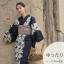 【utatane 高級変わり織 浴衣3点セット 粋紺市松にチューリップ】ここでしか買えない昭和初期アンティーク復刻版 ゆったりサイズ(ヒップ約130cm位まで対応)3Lサイズ 浴衣セット(ゆかた・帯・下駄)ニュアンスカラーレトロ うたたね 上質 国産生地 国内染色