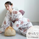 【utatane 高級変わり織 浴衣3点セット 煉瓦色の剣菊と萩】ここでしか買えない昭和初期アンティーク復刻版 ゆったりサイズ(ヒップ約130cm位まで対応)3Lサイズ 浴衣セット(ゆかた・帯・下駄)うたたね 上質 国産生地 国内染色
