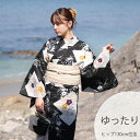 【utatane 高級変わり織 浴衣3点セット ブラックに松皮菱取と桔梗】ここでしか買えない昭和初期アンティーク復刻版 ゆったりサイズ(ヒップ約130cm位まで対応)3Lサイズ 浴衣セット(ゆかた・帯・下駄)うたたね 上質 国産生地 国内染色