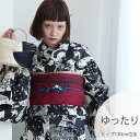 【ニコアンティーク 高級変わり織 浴衣3点セット 幻想戯曲 ブラック】みんなと違う浴衣を着よう!個性派きものブランドNicoAntiqueの2025年新作 ゆったりサイズ(ヒップ約130cm位まで対応)3Lサイズ 浴衣セット(ゆかた・帯・下駄) レトロ 上質 国産生地 国内染色