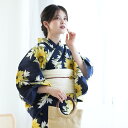 二部式(セパレート)浴衣3点セット(浴衣/帯/下駄) utatane フリーサイズ(身長155-165cm) 浴衣 セット レディース 向日葵 浴衣セット セパ...