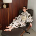 【utatane セパレート高級変わり織 二部式浴衣3点セット グリーンに敷き詰められた百合と芍薬】ここでしか買えない昭和初期アンティーク復刻版 フリーサイズ ...