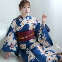 【13%OFF】【utatane セパレート高級変わり織 二部式浴衣3点セット 瑠璃青に揚羽】ここでしか買えない昭和初期アンティーク復刻版 フリーサイズ 浴衣セット(ゆかた上下・帯・下駄)ですぐお出かけ 古典レトロ うたたね 国産生地 国内染色 上質