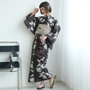 【13%OFF】【ニコアンティーク セパレート高級変わり織 二部式浴衣3点セット 墨黒に連なるローケツ柄の芍薬】みんなと違う浴衣を着よう!個性派きものブランドNicoAntiqueの2025年新作 フリーサイズ 浴衣セット(ゆかた上下・帯・下駄) 大正浪漫 レトロ 国産生地 国内染色