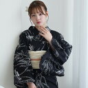 【13%OFF】【utatane セパレート高級変わり織 二部式浴衣3点セット 濃紺地にしだれ柳と小舟】ここでしか買えない昭和初期アンティーク復刻版 フリーサイズ 浴衣セット(ゆかた上下・帯・下駄)ですぐお出かけ 古典レトロ うたたね 国産生地 国内染色 上質