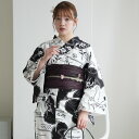 【13%OFF】【utatane セパレート高級変わり織 二部式浴衣3点セット 白地に撫子瓢箪】ここでしか買えない昭和初期アンティーク復刻版 フリーサイズ 浴衣セット(ゆかた上下・帯・下駄)ですぐお出かけ 古典レトロ うたたね 国産生地 国内染色 上質
