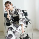 【13%OFF】【utatane セパレート高級変わり織 二部式浴衣3点セット 溶け込むブラックの大輪の菊】ここでしか買えない昭和初期アンティーク復刻版 フリーサイズ 浴衣セット(ゆかた上下・帯・下駄)ですぐお出かけ 古典レトロ うたたね 国産生地 国内染色 上質