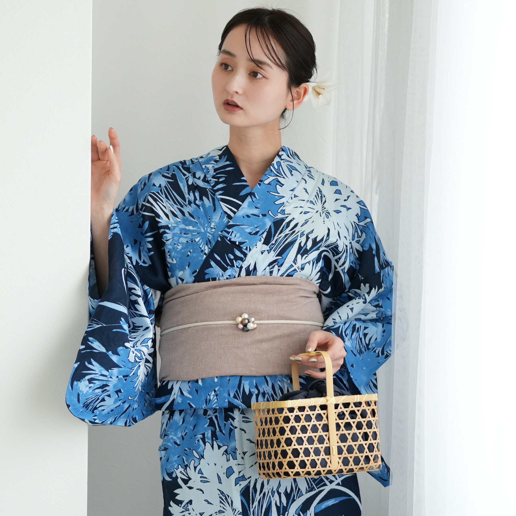 コットン100％フリーサイズ浴衣セ...