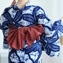【10%OFF】【utatane 綿麻 清江絞り 有松染め 兵児帯 バラ疋田 薄レンガ】レディース 女性 日本製 国産 夏用 浴衣 夏着物 天然素材 麻混 天然...