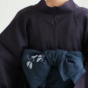 【10%OFF】【utatane 綿麻 清江絞り 有松染め 兵児帯 トンボ・菱・トンボ 灰紺】レディース 女性 日本製 国産 夏用 浴衣 夏着物 天然素材 麻混...