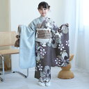 七五三セット ひよこ商店 105cm-135cm前後 七五三 7歳 着物 販売 女の子 花 四つ身 振袖 茶系 子供 kids 着物セット 購入 お祝い着 記念撮影 フルセット 七歳 七才 7才 日本製作り帯 草履 バッグ びら簪 足袋 ニュアンスカラー