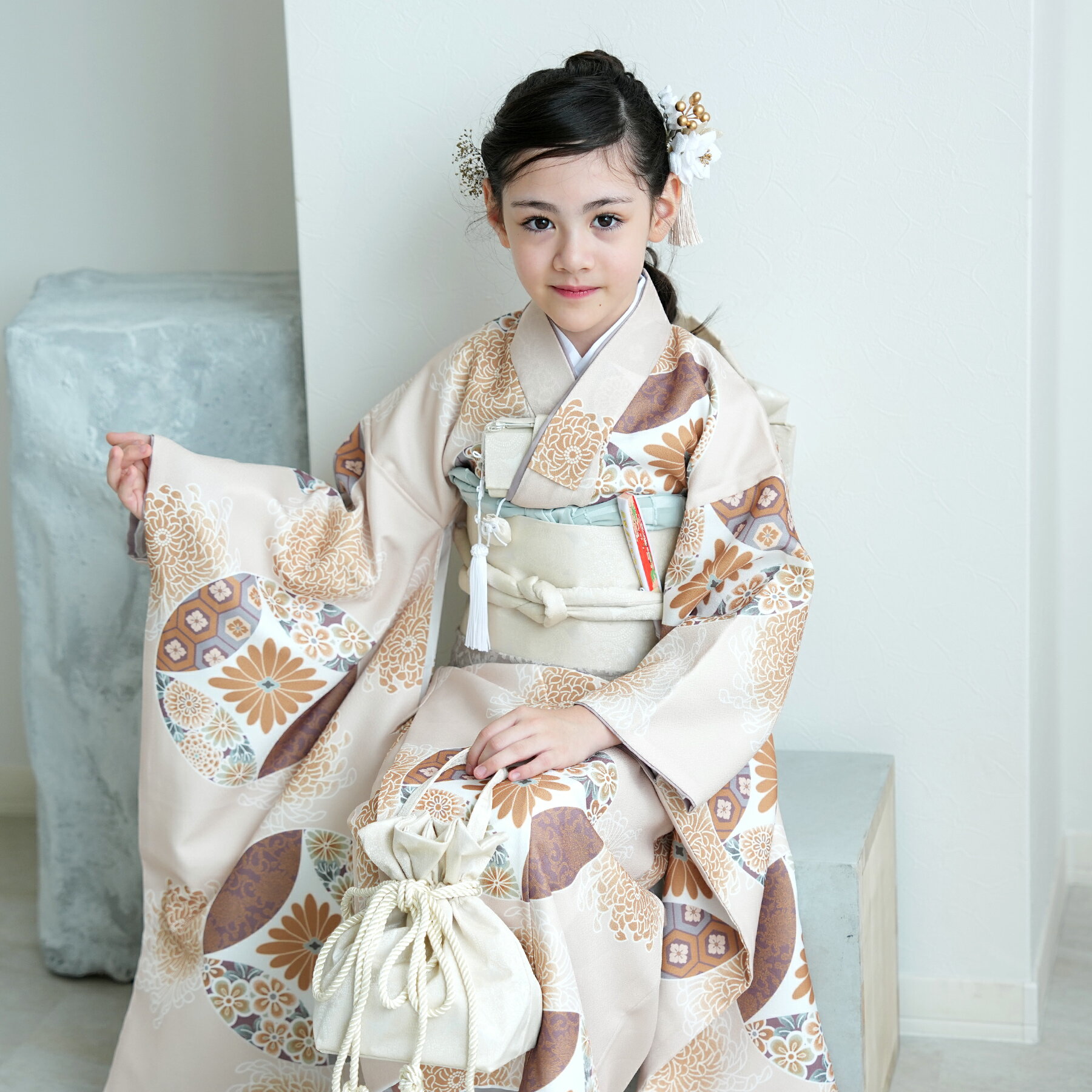 販売振袖セット子供キッズ四つ身お祝...