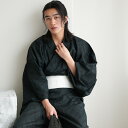 【高級変わり織 メンズ 浴衣3点セット 苔緑の格子】男 紳士 男性 選べるM/Lサイズ 日本製角帯 浴衣セット(ゆかた・帯・下駄)ですぐお出かけ 古典柄 レトロ...