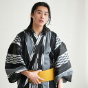【高級変わり織 メンズ 浴衣3点セット 墨黒の雪輪矢絣】男 紳士 男性 選べるM/Lサイズ 日本製角帯 浴衣セット(ゆかた・帯・下駄)ですぐお出かけ 古典柄 レ...